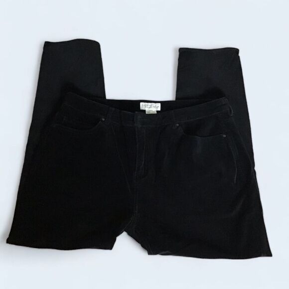 Kate Spade  Women’s  Black Velveteen Jeans Broome Street pants Size 33/14 NWOT - Picture 4 of 10